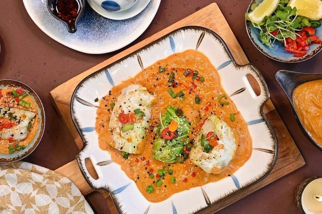 Jhol Momo with Spicy Tomato Broth