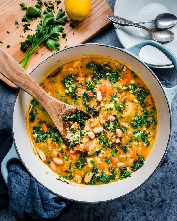 Kale and Cannellini Bean Soup with Rosemary