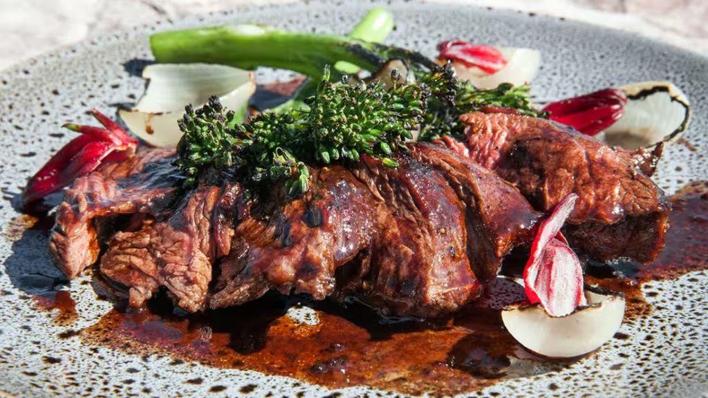 Kangaroo Steak with Red Wine Jus