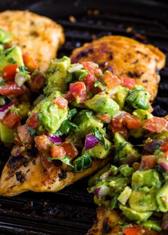 Keto Chicken Tenderloins with Avocado Lime Sauce