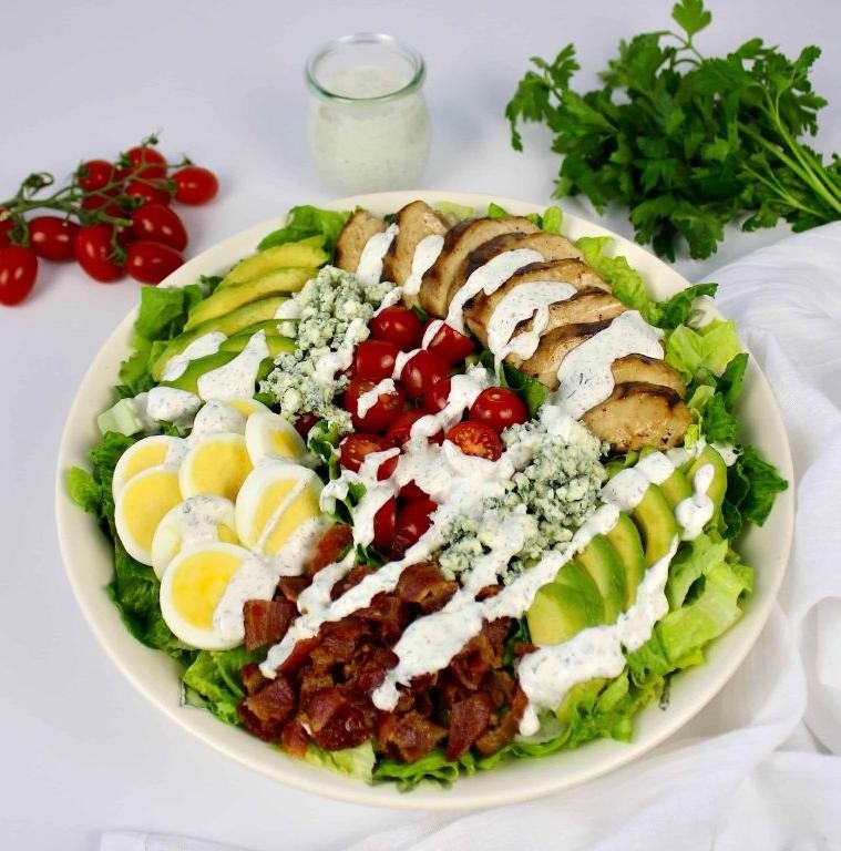 Keto Cobb Salad with Creamy Ranch Dressing