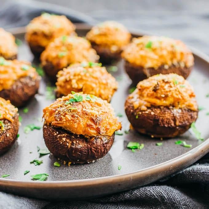 Keto Crab Stuffed Mushrooms