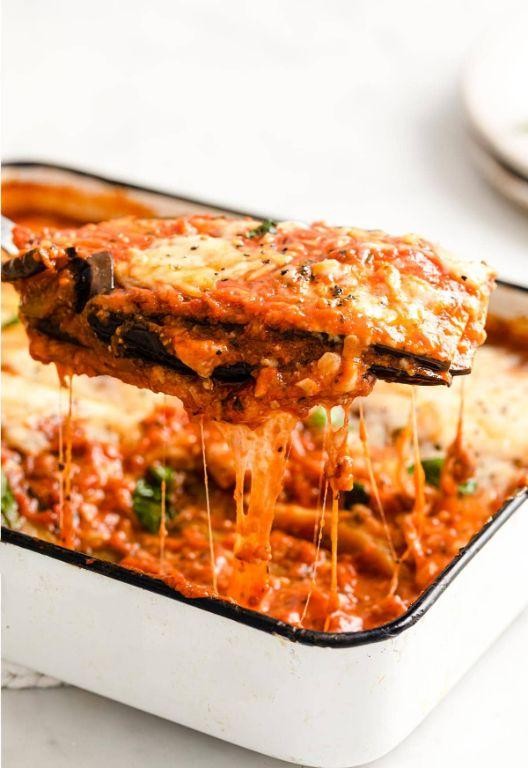 Keto Eggplant Parmesan Casserole