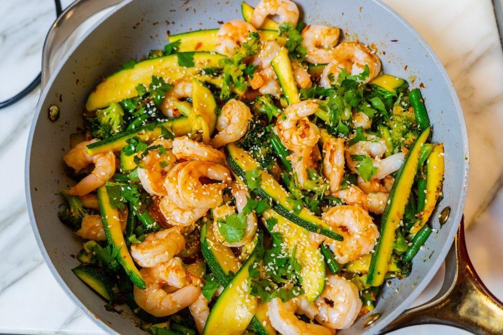 Keto Shrimp Stir-Fry with Zucchini