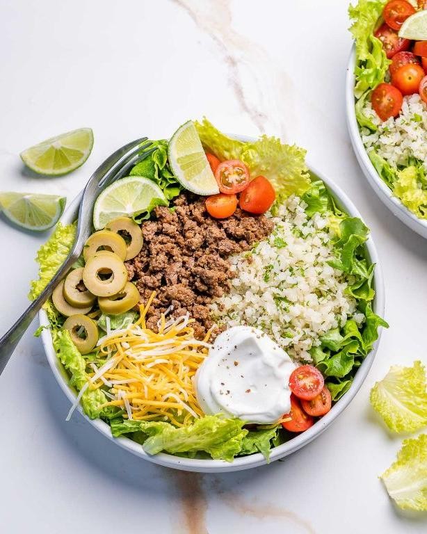 Keto Taco Salad with Cauliflower Rice