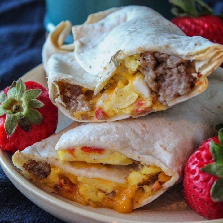 Keto-Friendly Sausage and Egg Breakfast Burrito
