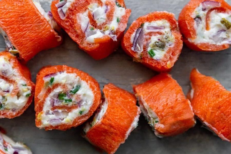 Keto-Friendly Smoked Salmon and Cream Cheese Roll-Ups