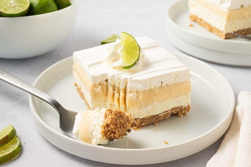 Key Lime Lush Dessert with Coconut Topping