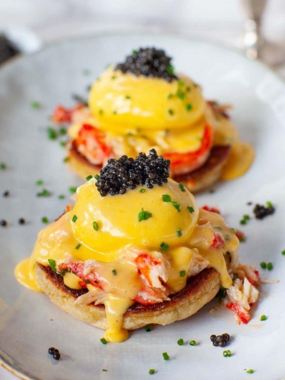 King Crab Benedict with Hollandaise Sauce