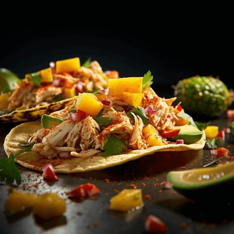 King Crab Tacos with Mango Salsa