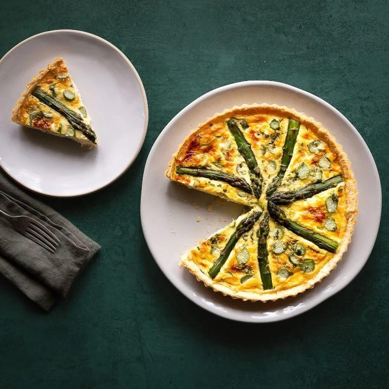 King Crab and Asparagus Quiche