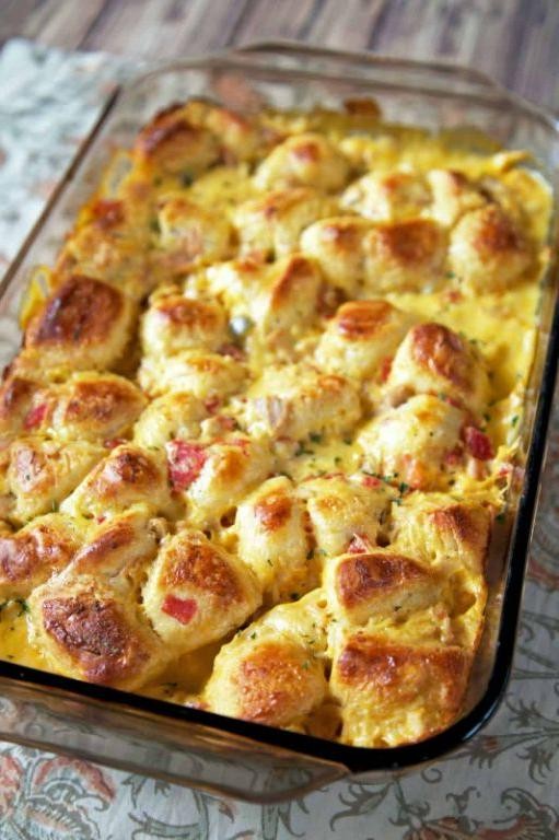 King Ranch Chicken Stuffed Biscuits