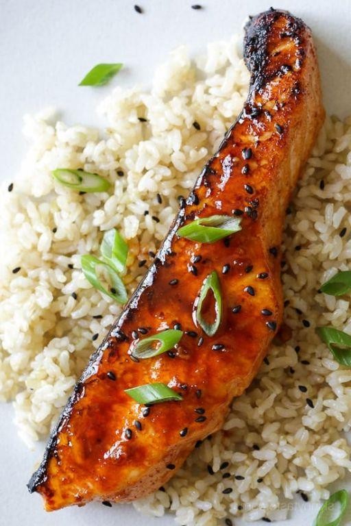 Korean Gochujang Glazed Salmon