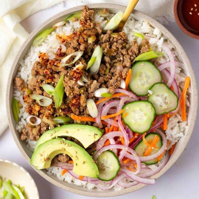 Korean Ground Turkey Bulgogi Bowls