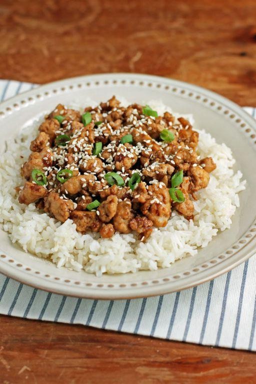 Korean Ground Turkey and Rice Casserole