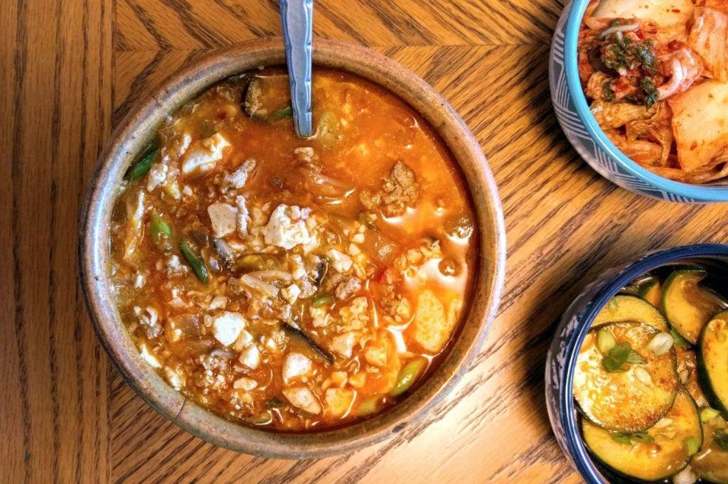 Korean Ground Turkey and Tofu Soup (Soondubu Jjigae)