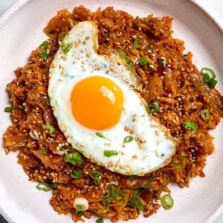 Korean Kimchi Fried Rice Bowl