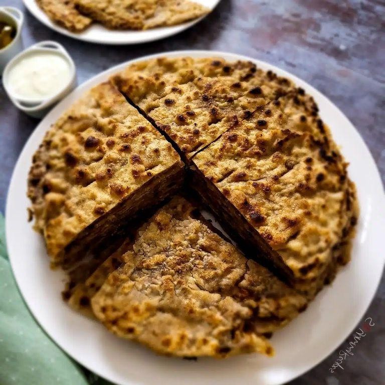 Lamb Keema Stuffed Paratha (Spiced Flatbread)