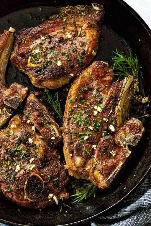 Lamb Shoulder Chops with Garlic and Thyme
