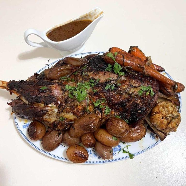 Lamb Shoulder Pot Roast with Red Wine Gravy