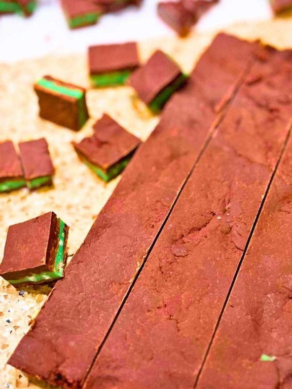Layered Candy Mold Fudge Squares