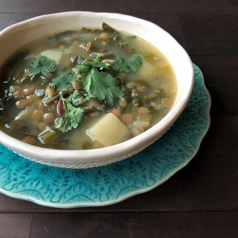 Lebanese Lentil and Swiss Chard Stew