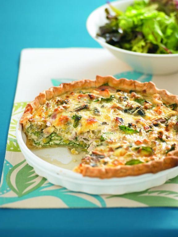 Leek and Chicken Quiche
