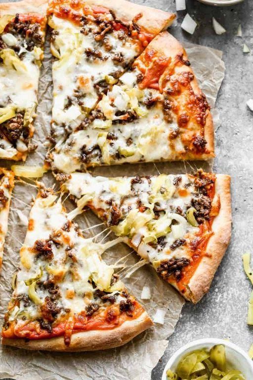Leftover Hamburger Pizza