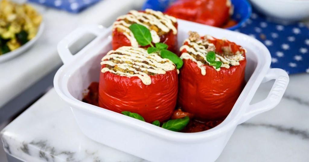 Leftover Hamburger Stuffed Peppers