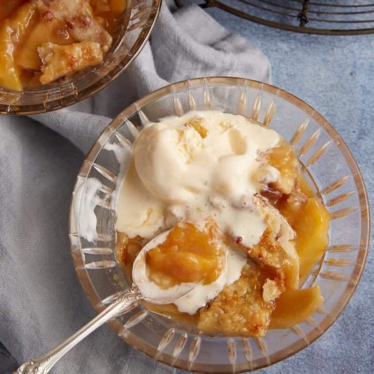 Leftover pie crust peach cobbler cups