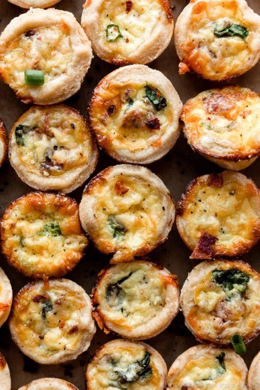 Leftover pie crust quiche bites