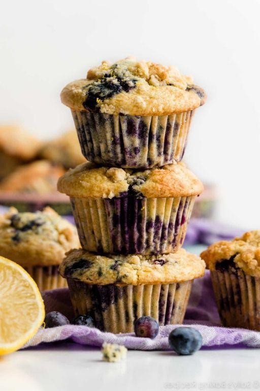 Lemon Blueberry Muffins with Stevia