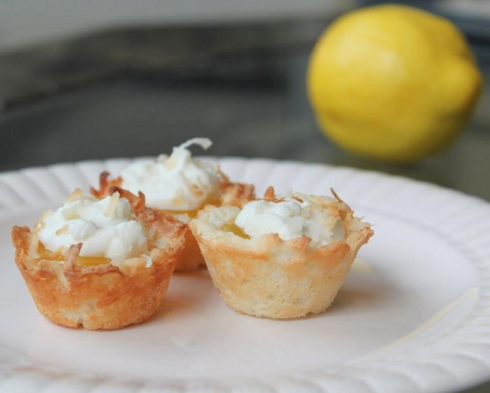 Lemon Curd Tartlets with Coconut Macaroon Crust