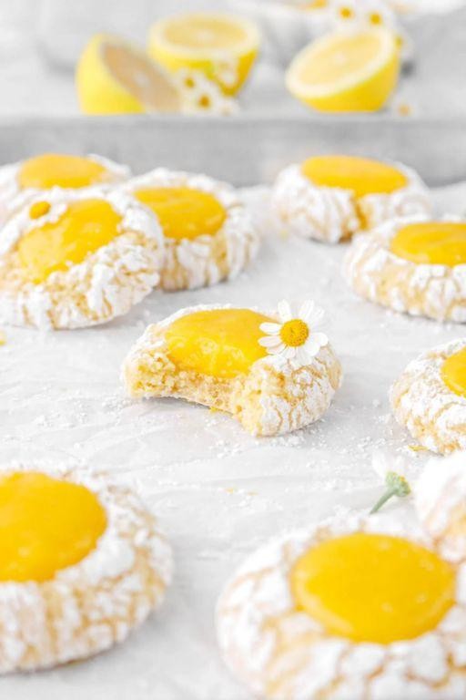 Lemon Curd Thumbprint Cookies