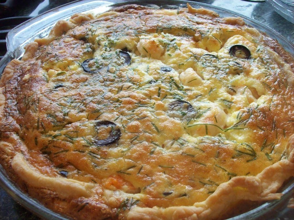 Lemon Garlic Shrimp Quiche