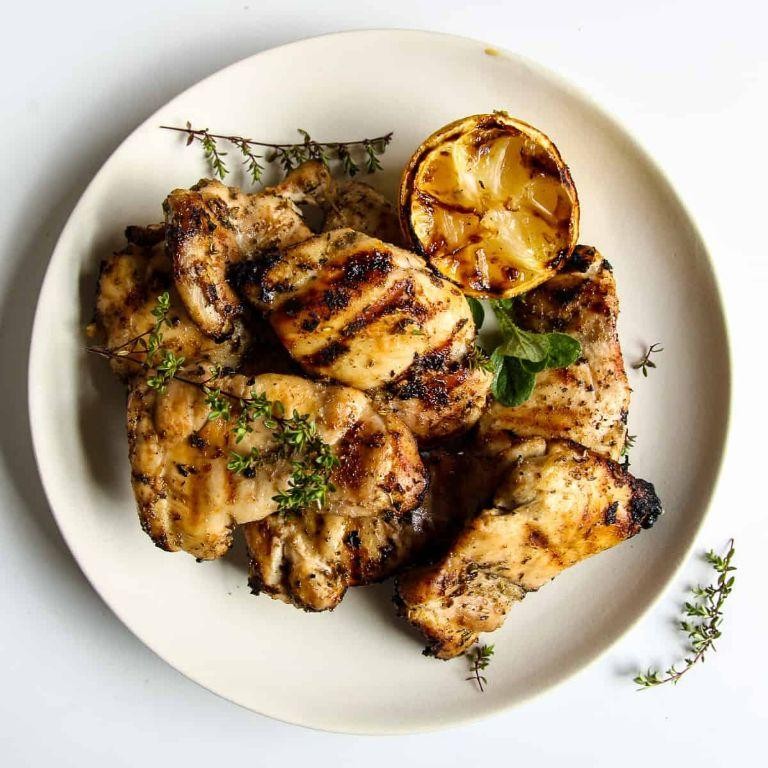 Lemon Herb Grilled Boneless Chicken Thighs