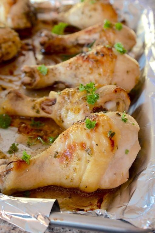 Lemon Herb Saucy Chicken Drumsticks