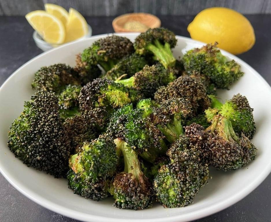 Lemon Pepper Air Fryer Broccoli Florets