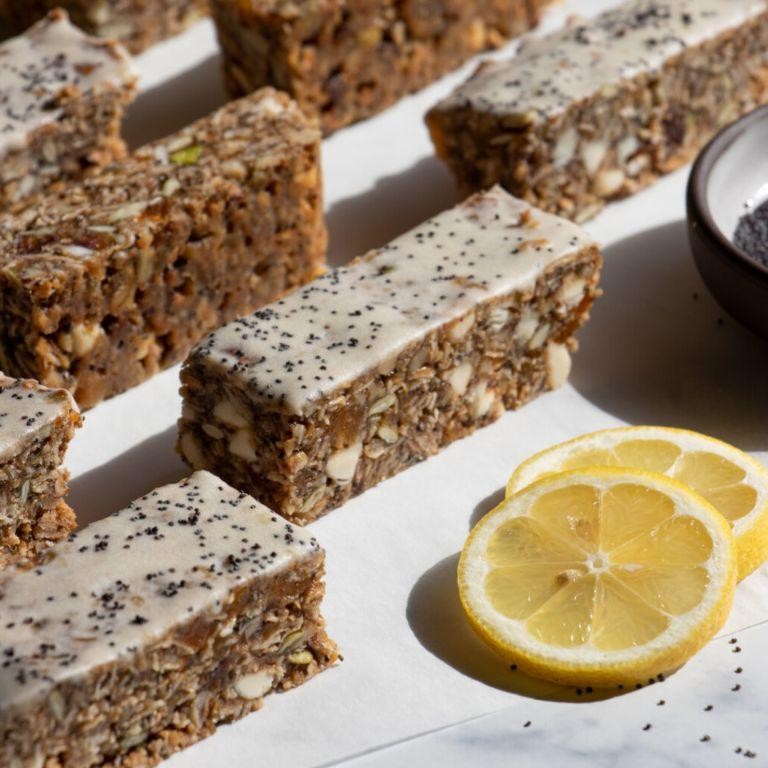 Lemon Poppy Seed Chia Bars