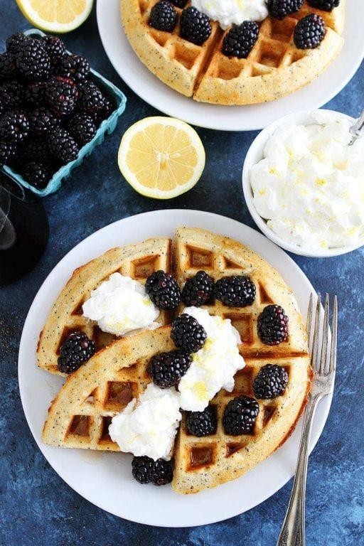 Lemon Poppy Seed Waffles