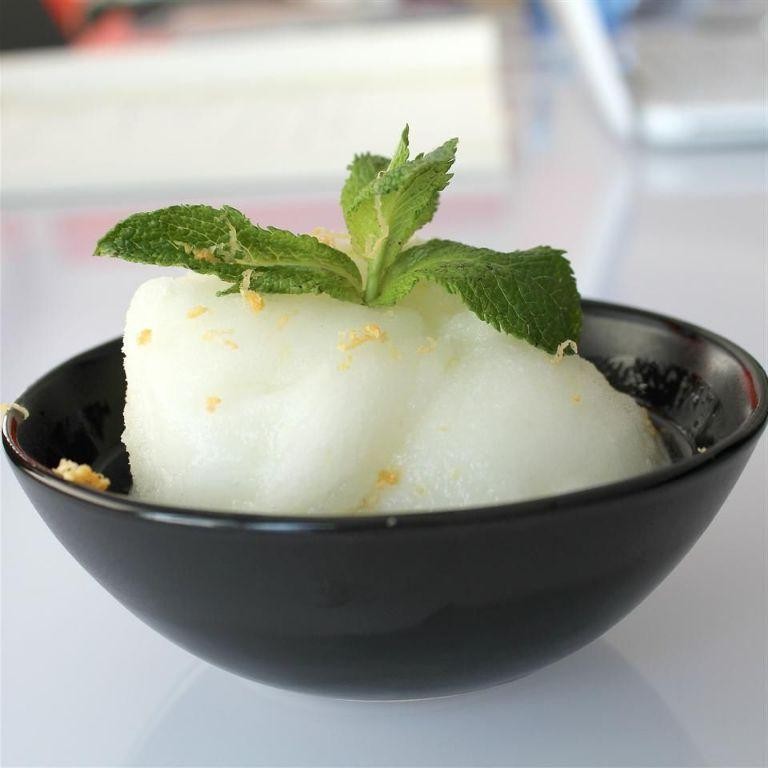 Lemon Sorbet with Mint
