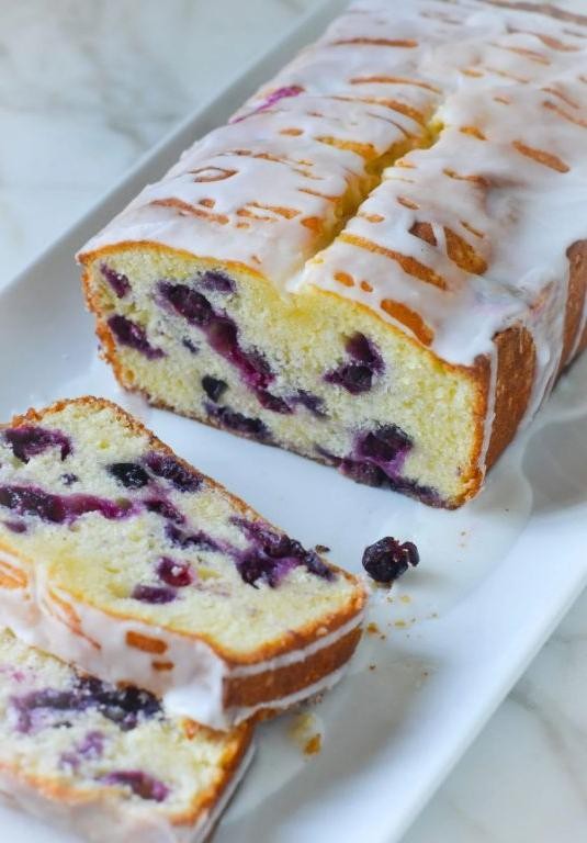 Lemon and Blueberry Drizzle Cake