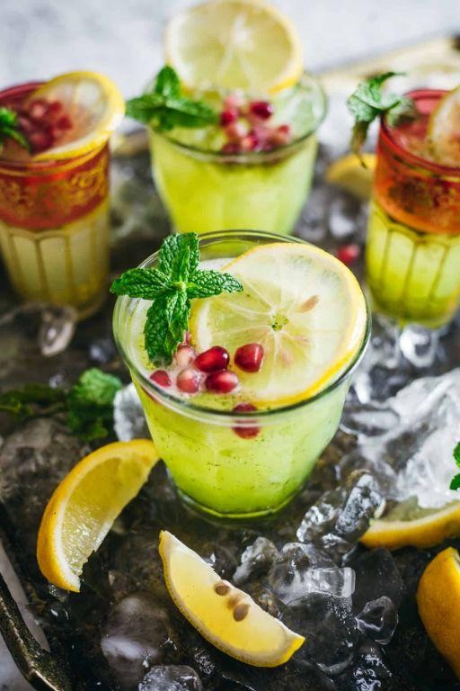 Lemon-Infused Knafeh with Mint Garnish