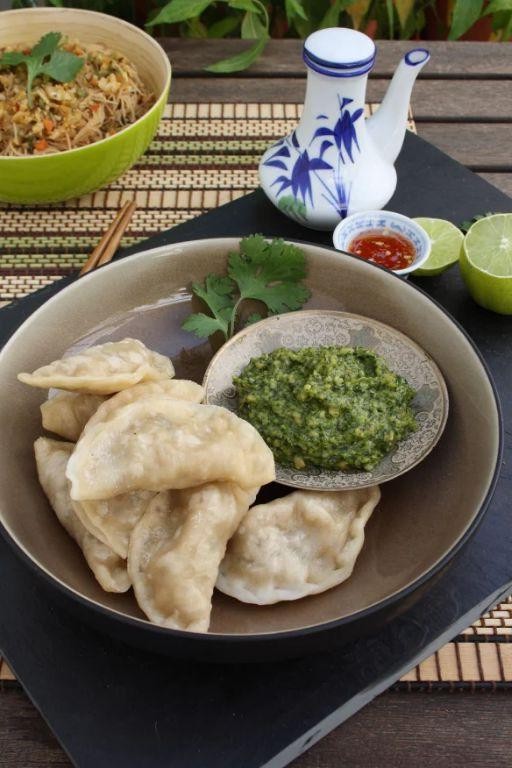 Lentil and Coriander Momo