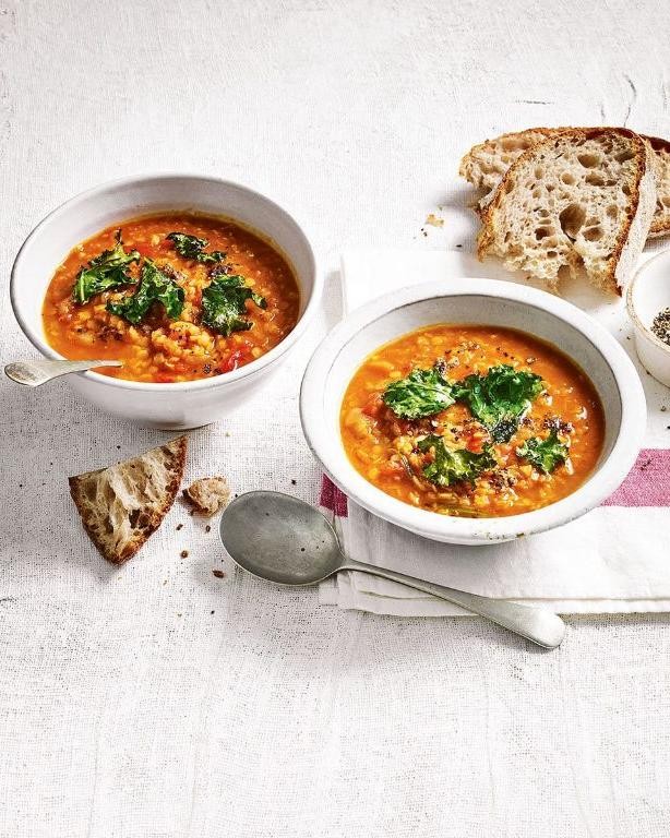 Lentil and Kale Soup with Smoked Paprika