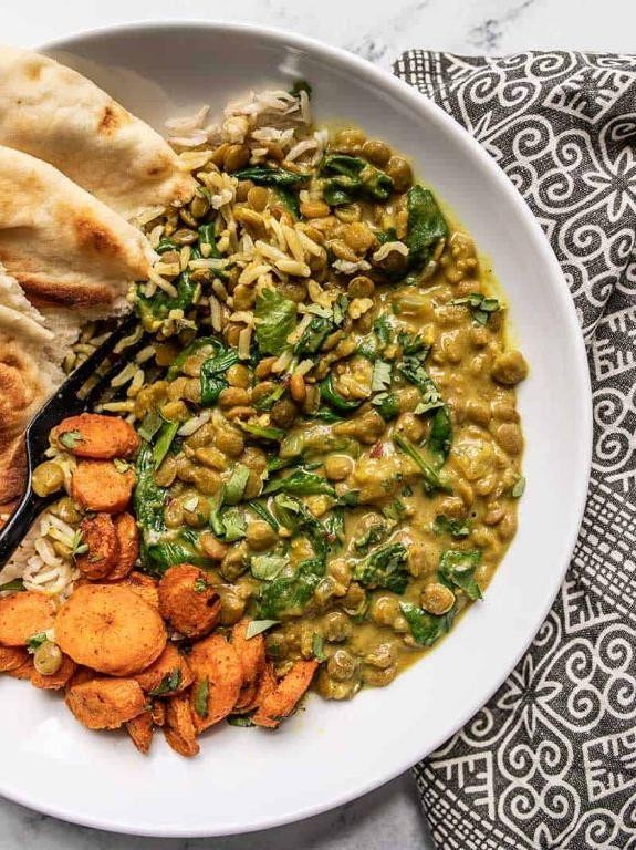 Lentil and Spinach Coconut Curry