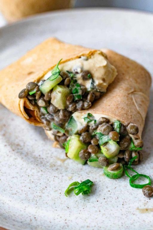Lentil and Tahini Protein Wrap