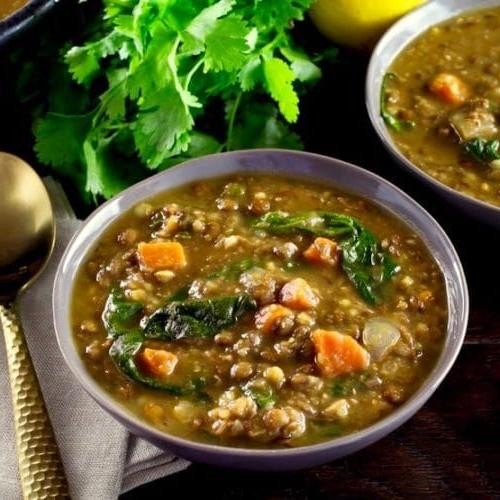 Lentil and spinach soup