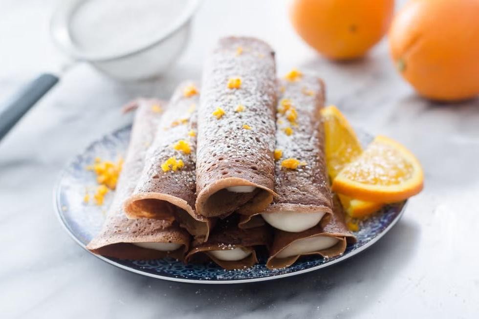 Licor 43 Chocolate Crepes with Orange Zest
