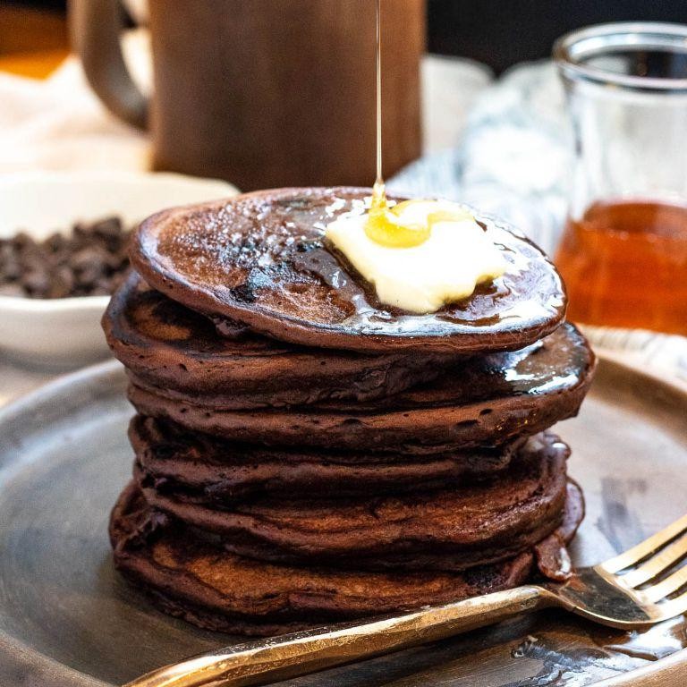 Licor 43 Chocolate Pancakes with Maple Syrup